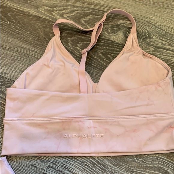 Alphalete Light Pink Sports Bra and Leggings set - Picture 3 of 5